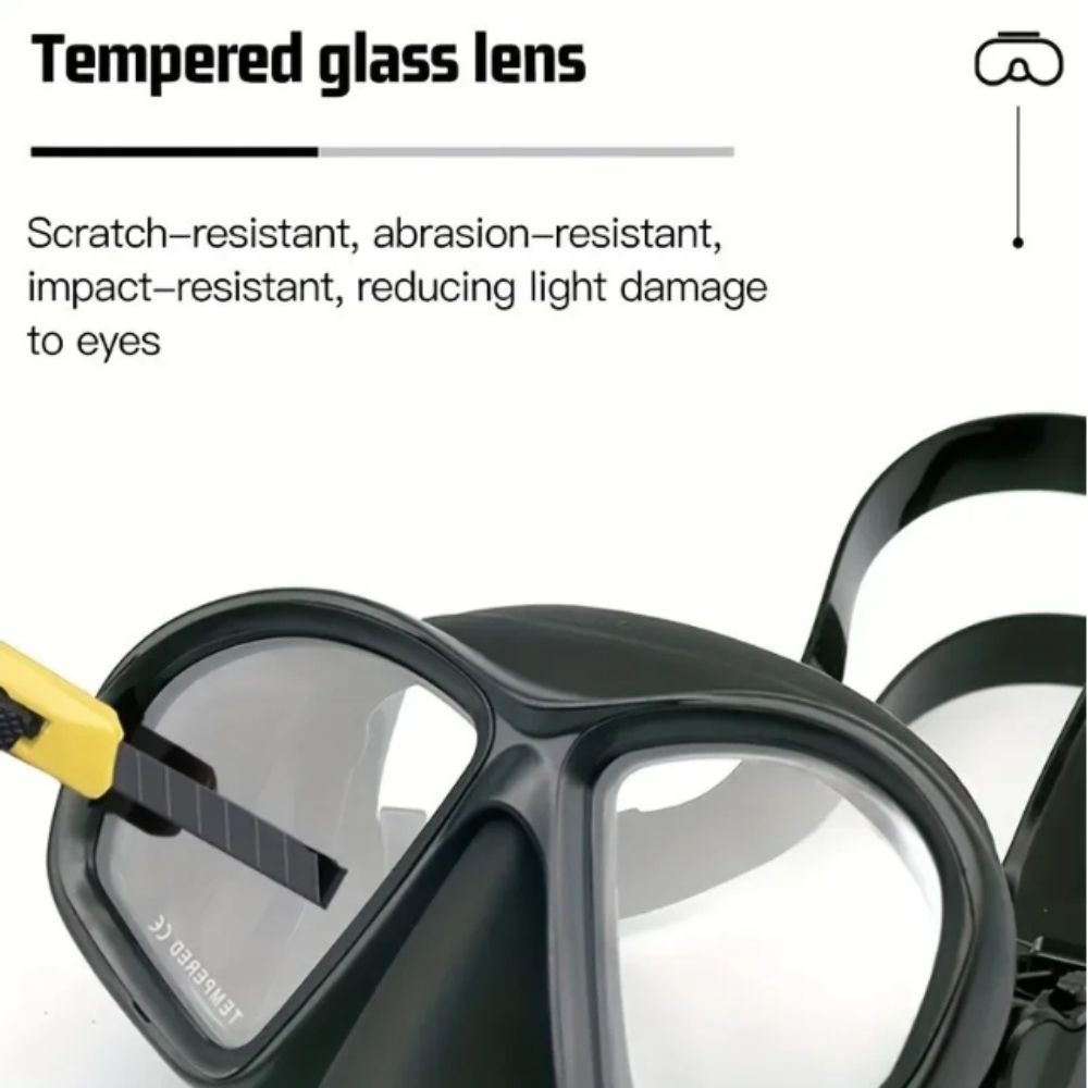 Tempered Glass Freediving Mask - огляд і ціна Snorkel Dry Top
