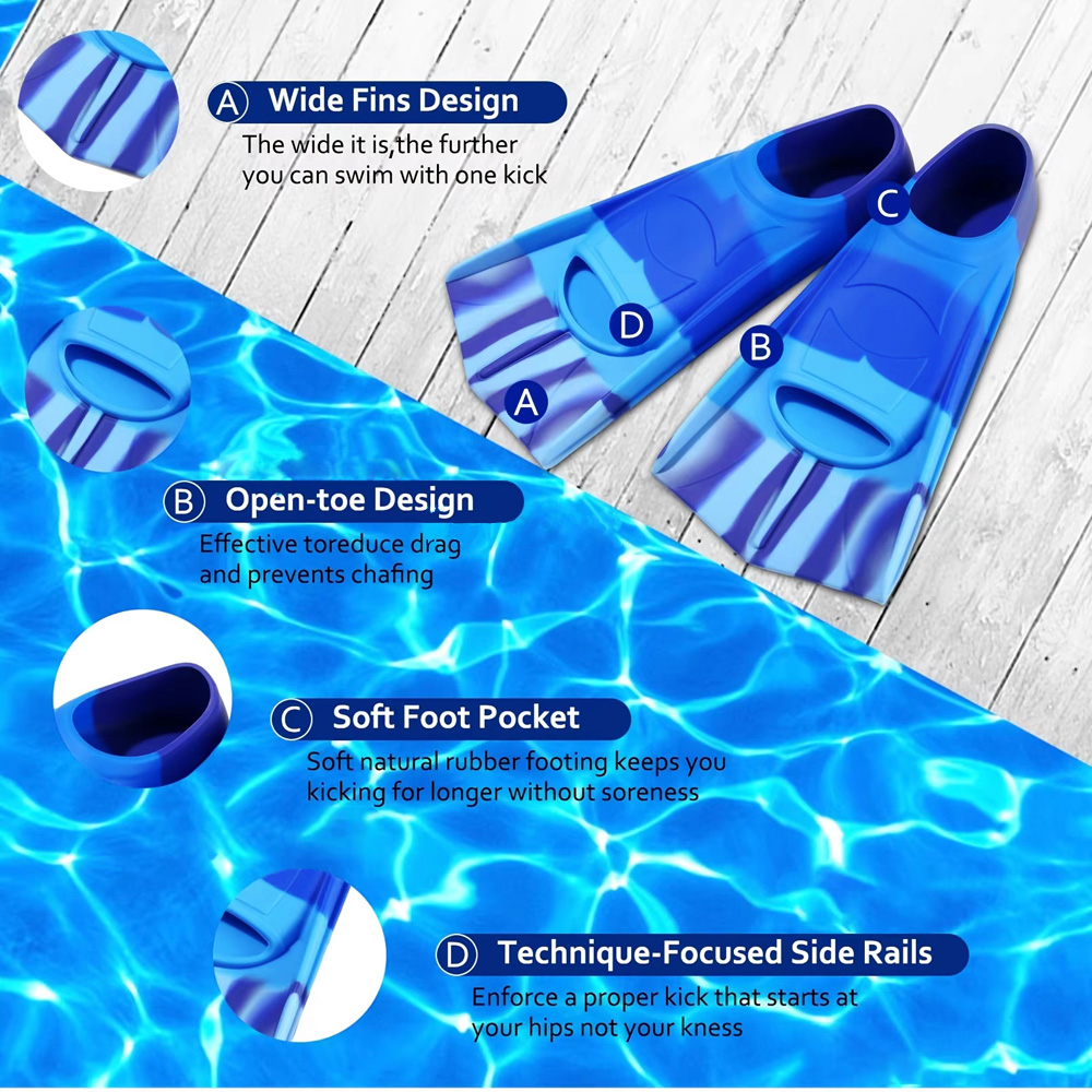 Silicone Swimming Flippers Sno - огляд і ціна Snorkel Dry Top