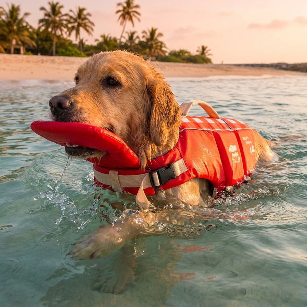 Waterproof Dog Life Jacket Adj - огляд і ціна Life Jacket Buoyancy